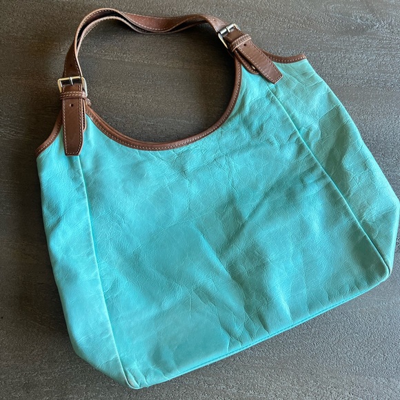 Doncaster Bags Doncaster Made In Italy Medium Blue With Brown